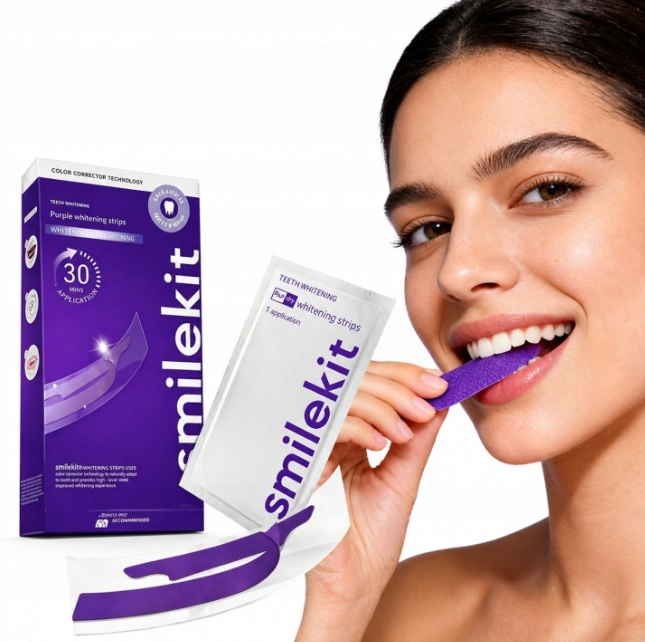 Teeth Whitening Crest - Zestaw 7/14 par naklejek na zęby