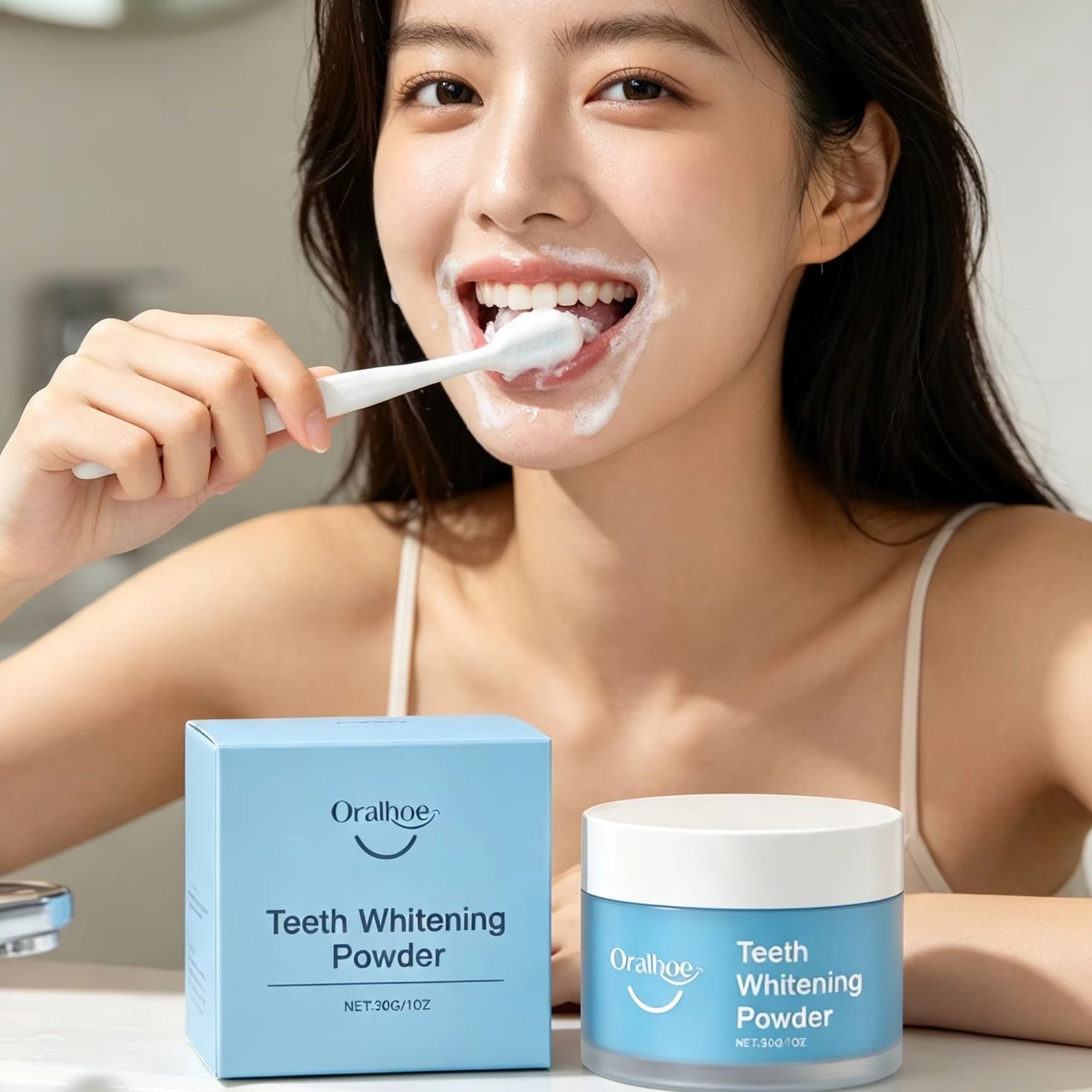 Teeth Whitening Levels - Proszek do zębów Oralhoe do czyszczenia