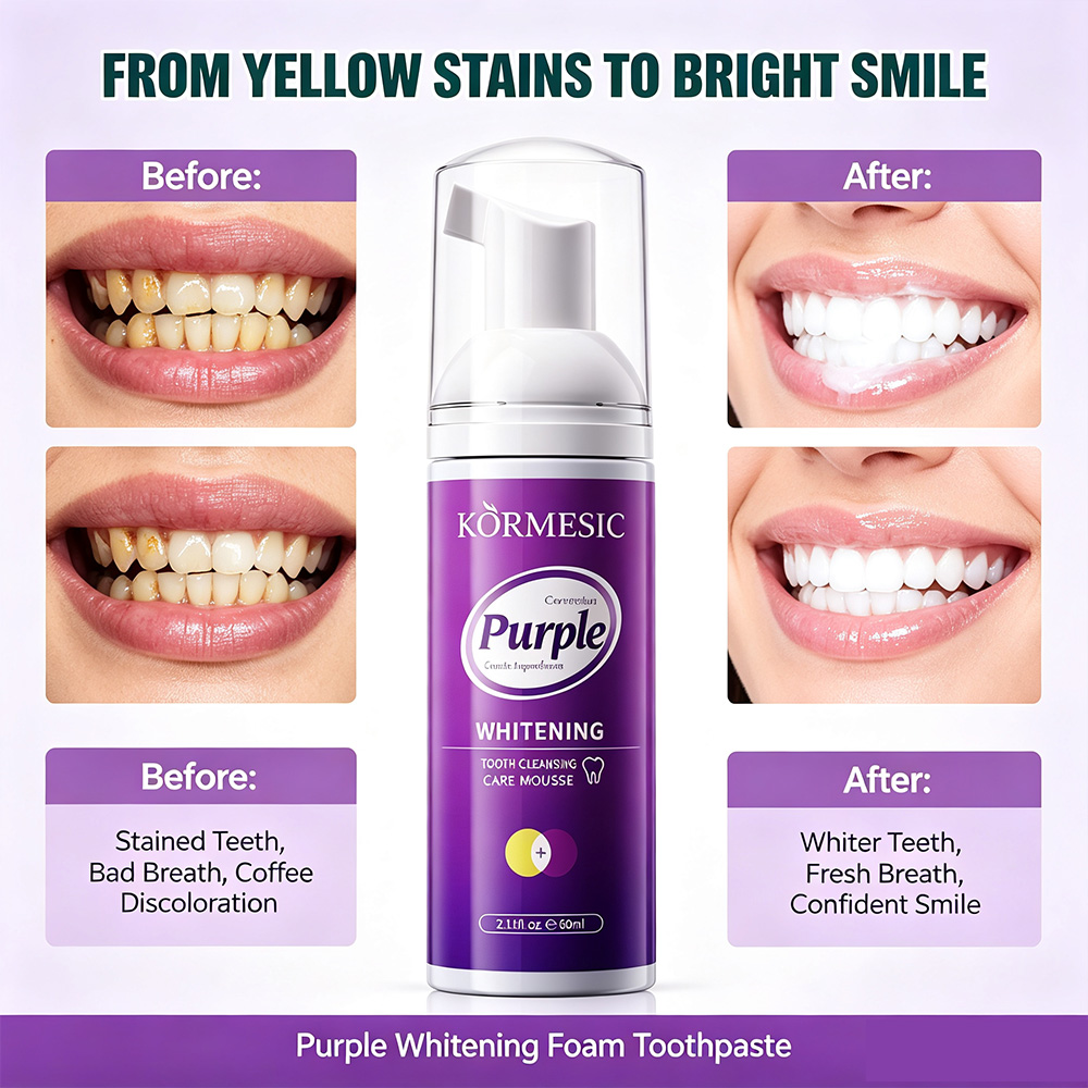 Fioletowa pianka do wybielania – Teeth Whitening Crest recenzja i cena