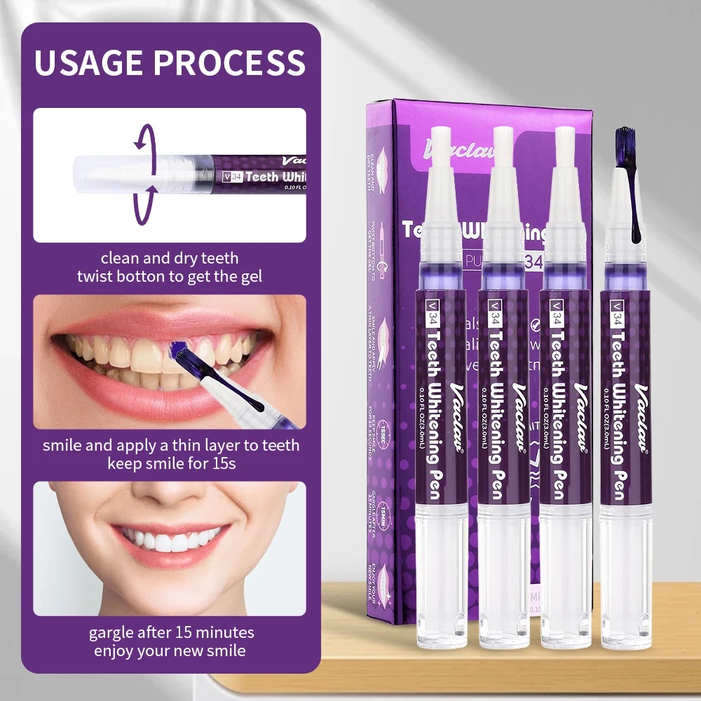 Vaclav V34 Fioletowy żelowy dł – Teeth Whitening Levels recenzja i cena